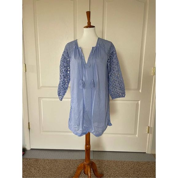 J Crew Cotton Eyelet Mini Dress - Picture 2 of 4